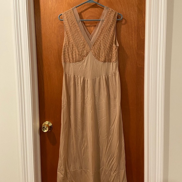 Vintage Brown Sleeveless Nightgown - Picture 1 of 5